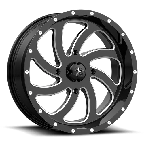 SWITCH UTV 22X7 4X137 G-BLK MILL 00MM